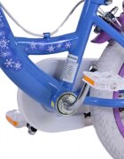 EandL Cycles Bicicleta pentru copii EL Disney Frozen 14 inch FM frana de mana pe ambele roti scaun si ghidon reglabil cosulet pe ghidon roti gonflabile stopuri reflectorizante