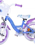 EandL Cycles Bicicleta pentru copii EL Disney Frozen 14 inch ND frana de mana pe roata fata scaun si ghidon reglabil cosulet pe ghidon roti gonflabile stopuri reflectorizante
