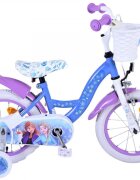 EandL Cycles Bicicleta pentru copii EL Disney Frozen 14 inch ND frana de mana pe roata fata scaun si ghidon reglabil cosulet pe ghidon roti gonflabile stopuri reflectorizante