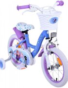 EandL Cycles Bicicleta pentru copii EL Disney Frozen 14 inch ND frana de mana pe roata fata scaun si ghidon reglabil cosulet pe ghidon roti gonflabile stopuri reflectorizante