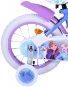 EandL Cycles Bicicleta pentru copii EL Disney Frozen 14 inch ND frana de mana pe roata fata scaun si ghidon reglabil cosulet pe ghidon roti gonflabile stopuri reflectorizante