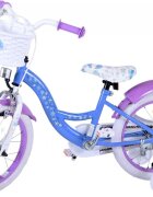 EandL Cycles Bicicleta pentru copii EL Disney Frozen 16 inch ND frana de mana pe roata din fata scaun si ghidon reglabil cosulet pe ghidon roti gonflabile stopuri reflectorizante