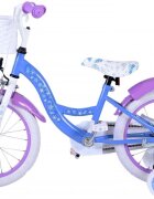 EandL Cycles Bicicleta pentru copii EL Disney Frozen 16 inch ND frana de mana pe roata din fata scaun si ghidon reglabil cosulet pe ghidon roti gonflabile stopuri reflectorizante