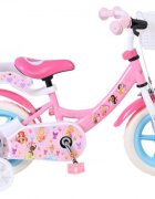 EandL Cycles Bicicleta pentru copii EL Disney Princess 12 inch frana de mana roti cauciuc EVA scaun si ghidon reglabil suport pentru papusi cosulet pe ghidon