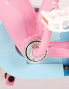 EandL Cycles Bicicleta pentru copii EL Disney Princess 14 inch Pink frana de mana pe ambele roti scaun si ghidon reglabil suport pentru papusi cosulet pe ghidon roti gonflabile
