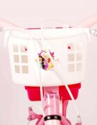 EandL Cycles Bicicleta pentru copii EL Disney Princess 14 inch Pink frana de mana pe ambele roti scaun si ghidon reglabil suport pentru papusi cosulet pe ghidon roti gonflabile