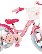 EandL Cycles Bicicleta pentru copii EL Disney Princess 14 inch Pink ND frana de mana pe ambele roti scaun si ghidon reglabil spite metalice roti gonflabile stopuri reflectorizante
