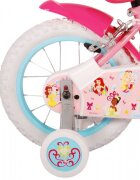 EandL Cycles Bicicleta pentru copii EL Disney Princess 14 inch Pink ND frana de mana pe ambele roti scaun si ghidon reglabil spite metalice roti gonflabile stopuri reflectorizante