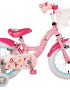 EandL Cycles Bicicleta pentru copii EL Disney Princess 14 inch Pink ND frana de mana pe ambele roti scaun si ghidon reglabil spite metalice roti gonflabile stopuri reflectorizante