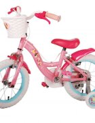 EandL Cycles Bicicleta pentru copii EL Disney Princess 14 inch Pink ND frana de mana pe ambele roti scaun si ghidon reglabil spite metalice roti gonflabile stopuri reflectorizante