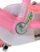EandL Cycles Bicicleta pentru copii EL Disney Princess 16 inch frana de mana pe roata din fata scaun si ghidon reglabil spite metalice roti gonflabile stopuri reflectorizante