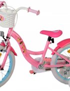 EandL Cycles Bicicleta pentru copii EL Disney Princess 16 inch frana de mana pe roata din fata scaun si ghidon reglabil spite metalice roti gonflabile stopuri reflectorizante