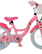 EandL Cycles Bicicleta pentru copii EL Disney Princess 16 inch frana de mana pe roata din fata scaun si ghidon reglabil spite metalice roti gonflabile stopuri reflectorizante