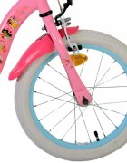 EandL Cycles Bicicleta pentru copii EL Disney Princess 16 inch frana de mana pe roata din fata scaun si ghidon reglabil spite metalice roti gonflabile stopuri reflectorizante