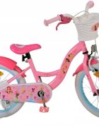EandL Cycles Bicicleta pentru copii EL Disney Princess 16 inch frana de mana pe roata din fata scaun si ghidon reglabil spite metalice roti gonflabile stopuri reflectorizante
