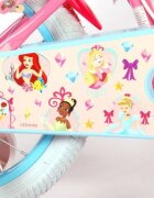 EandL Cycles Bicicleta pentru copii EL Disney Princess 16 inch Pink frana de mana pe ambele roti scaun si ghidon reglabil suport pentru papusi cosulet pe ghidon roti gonflabile