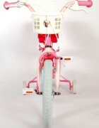 EandL Cycles Bicicleta pentru copii EL Disney Princess 16 inch Pink frana de mana pe ambele roti scaun si ghidon reglabil suport pentru papusi cosulet pe ghidon roti gonflabile