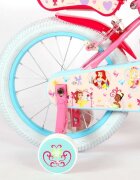 EandL Cycles Bicicleta pentru copii EL Disney Princess 16 inch Pink frana de mana pe ambele roti scaun si ghidon reglabil suport pentru papusi cosulet pe ghidon roti gonflabile