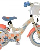 EandL Cycles Bicicleta pentru copii EL Disney Stitch 12 inch frana de mana pe ambele roti scaun si ghidon reglabil spite metalice roti gonflabile stopuri reflectorizante