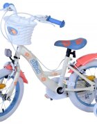 EandL Cycles Bicicleta pentru copii EL Disney Stitch 14 inch frana de mana pe ambele roti scaun si ghidon reglabil spite metalice roti gonflabile stopuri reflectorizante