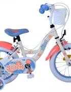 EandL Cycles Bicicleta pentru copii EL Disney Stitch 14 inch frana de mana pe ambele roti scaun si ghidon reglabil spite metalice roti gonflabile stopuri reflectorizante