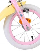 EandL Cycles Bicicleta pentru copii EL Disney Stitch Girls 12 inch frana de mana scaun si ghidon reglabil cosulet pe ghidon spite metalice roti gonflabile stopuri reflectorizante