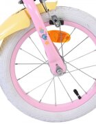 EandL Cycles Bicicleta pentru copii EL Disney Stitch Girls 14 inch frana de mana pe ambele roti scaun si ghidon reglabil spite metalice roti gonflabile stopuri reflectorizante