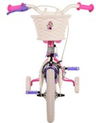 EandL Cycles Bicicleta pentru copii EL Minnie Mouse 12 inch Bow Tie pentru copii cu varsta cuprinsa intre 3 si 4.5 ani cu o inaltime intre 92 la 104 frana de mana fata frana de picior spate stopuri reflectorizante roti ajutatoare