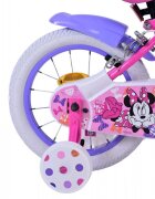 EandL Cycles Bicicleta pentru copii EL Minnie Mouse 14 inch Bow Tie frana de mana pe roata fata scaun si ghidon reglabil cosulet pe ghidon roti gonflabile stopuri reflectorizante