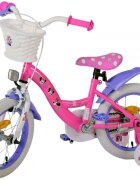 EandL Cycles Bicicleta pentru copii EL Minnie Mouse 14 inch Cutest Ever ND frana de mana pe roata din fata scaun si ghidon reglabil spite metalice roti gonflabile stopuri reflectorizante