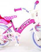 EandL Cycles Bicicleta pentru copii EL Minnie Mouse Cutest Ever 16 inch varsta 4-6 ani inaltimea 104- 110 cm roti ajutatoare inaltime sa de la podea 53 cm cauciucuri albe frana de mana pe ambele roti