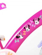 EandL Cycles Bicicleta pentru copii EL Minnie Mouse Cutest Ever 16 inch varsta 4-6 ani inaltimea 104- 110 cm roti ajutatoare inaltime sa de la podea 53 cm cauciucuri albe frana de mana pe ambele roti