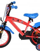 EandL Cycles Bicicleta pentru copii EL Spiderman 14 inch frana de mana pe roata fata scaun si ghidon reglabil spite metalice roti gonflabile stopuri reflectorizante