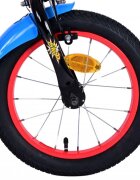 EandL Cycles Bicicleta pentru copii EL Spiderman FW 14 inch frana de mana pe ambele roti scaun si ghidon reglabil roti gonflabile stopuri reflectorizante