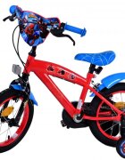 EandL Cycles Bicicleta pentru copii EL Spiderman FW 14 inch frana de mana pe ambele roti scaun si ghidon reglabil roti gonflabile stopuri reflectorizante