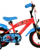 EandL Cycles Bicicleta pentru copii EL Spiderman ND 12 inch frana de mana pe roata fata scaun si ghidon reglabil spite metalice roti gonflabile