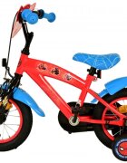 EandL Cycles Bicicleta pentru copii EL Spiderman ND 12 inch frana de mana pe roata fata scaun si ghidon reglabil spite metalice roti gonflabile