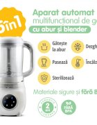 EASYCARE BABY Aparat automat multifunctional de gatit cu aburi si blender 5 in 1