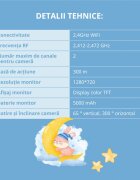 EASYCARE BABY Baby Monitor si camera WiFi audio-video 2 in 1 cu aplicatie