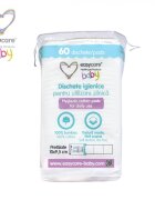 EASYCARE BABY Dischete igienice patrate pretaiate pentru bebelusi si copii 10x95cm 60 bucati
