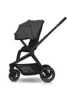 easyGO Carucior 2 in 1 pentru copii Easy Go Reva Cloud Gray pana la 22 kg piese reversibile copertina XXL accesorii incluse