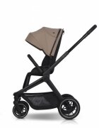 easyGO Carucior 2 in 1 pentru copii Easy Go Reva Gold Beige pana la 22 kg piese reversibile copertina XXL accesorii incluse