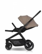 easyGO Carucior 2 in 1 pentru copii Easy Go Reva Gold Beige pana la 22 kg piese reversibile copertina XXL accesorii incluse