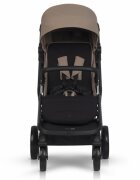 easyGO Carucior 2 in 1 pentru copii Easy Go Zoya Beige cu pliere automata Dual Fold pana la 22 kg copertina XXL pozitie de somn si spatar inalt