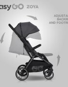 easyGO Carucior 2 in 1 pentru copii Easy Go Zoya Cloud cu pliere automata Dual Fold pana la 22 kg copertina XXL pozitie de somn si spatar inalt