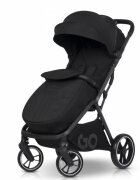 easyGO Carucior 2 in 1 pentru copii Easy Go Zoya Ebony cu pliere automata Dual Fold pana la 22 kg copertina XXL pozitie de somn si spatar inalt
