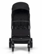 easyGO Carucior 2 in 1 pentru copii Easy Go Zoya Ebony cu pliere automata Dual Fold pana la 22 kg copertina XXL pozitie de somn si spatar inalt