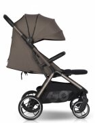 easyGO Carucior 2 in 1 pentru copii Easy Go Zoya Mokka cu pliere automata Dual Fold pana la 22 kg copertina XXL pozitie de somn si spatar inalt
