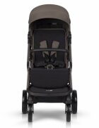 easyGO Carucior 2 in 1 pentru copii Easy Go Zoya Mokka cu pliere automata Dual Fold pana la 22 kg copertina XXL pozitie de somn si spatar inalt