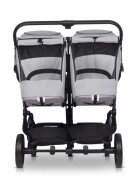 easyGO Carucior pentru copii gemeni Echo 2 in 1 omologat EN1888 Pliabil cu Landouri textile copertine independente reglabile si detasabile suspensii spatar reglabil cu 2 huse de picioruse incluse Cloud Gray